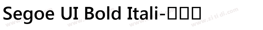 Segoe UI Bold Itali字体转换